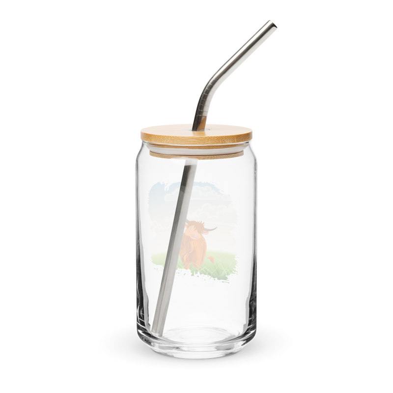 Verre en forme de canette Highland Coo