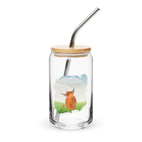 Verre en forme de canette Highland Coo