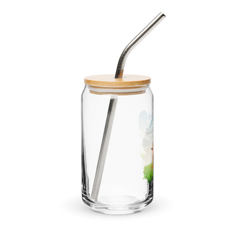 Verre en forme de canette Highland Coo