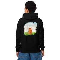 Sweat à capuche pour jeunes Highland Coo