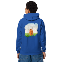 Sweat à capuche pour jeunes Highland Coo